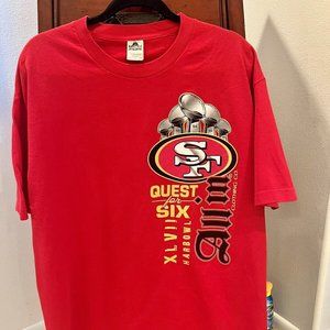 Alstyle San Francisco 49rs Red T-shirt Men's XL Football ALL IN
